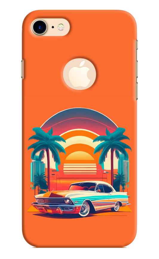 Palm Drive 80s iPhone 8 Logocut Hard Case Back Cover by Casekaro