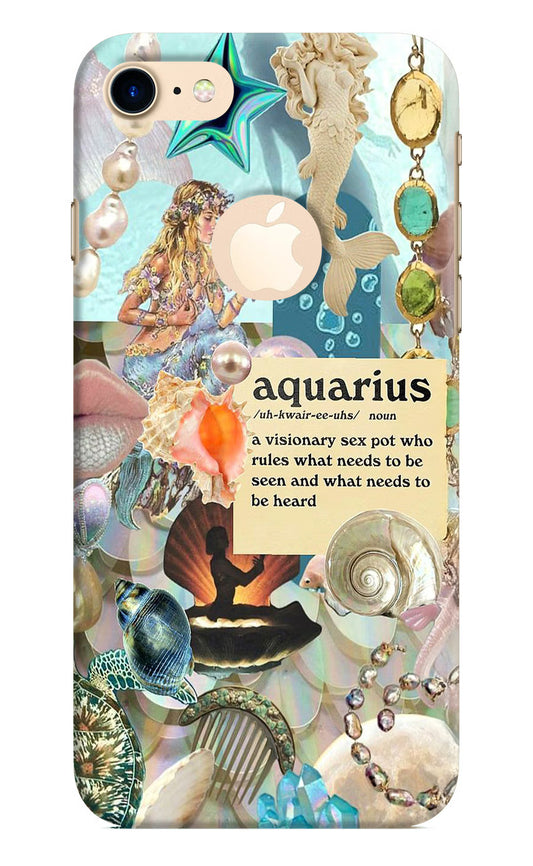 Aquarius Zodiac iPhone 8 Logocut Hard Case Back Cover by Casekaro