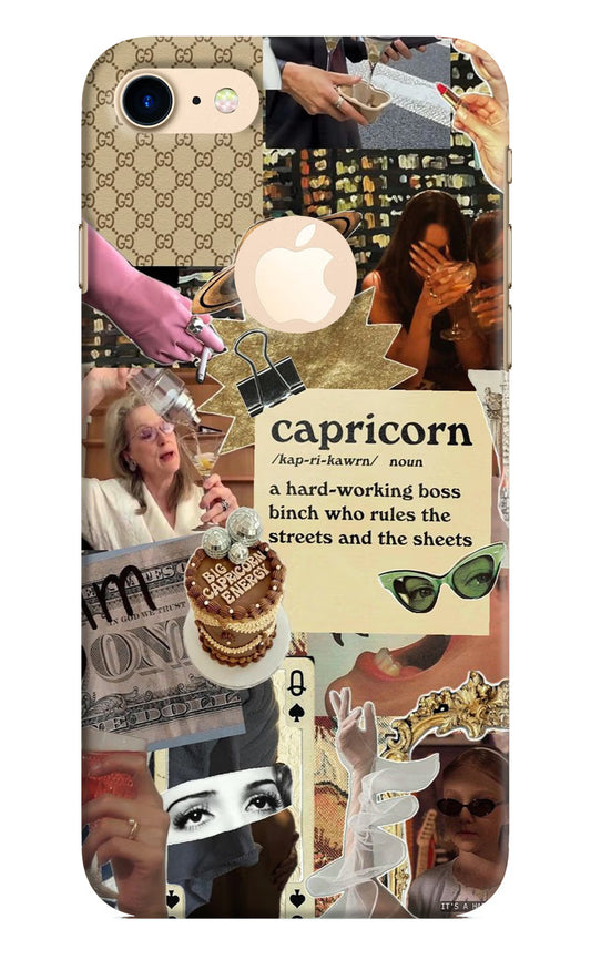 Capricorn Zodiac iPhone 8 Logocut Hard Case Back Cover by Casekaro