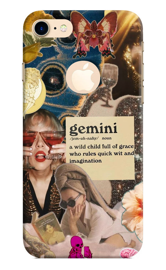 Gemini Zodiac iPhone 8 Logocut Hard Case Back Cover by Casekaro