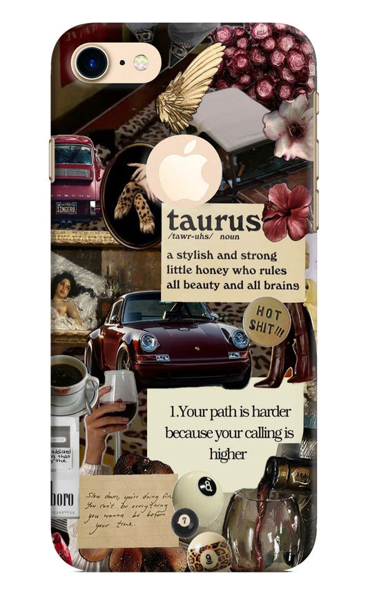 Taurus Zodiac iPhone 8 Logocut Hard Case Back Cover by Casekaro