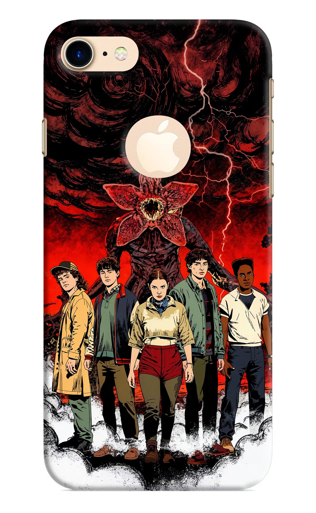 Ordinary Things Characters iPhone 8 Logocut Hard Case Back Cover by Casekaro