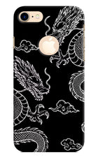 Twin Dragons iPhone 8 Logocut Hard Case Back Cover by Casekaro