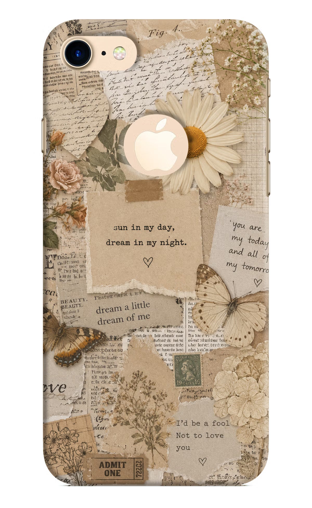 Vintage case iPhone 8 Logocut Back Cover