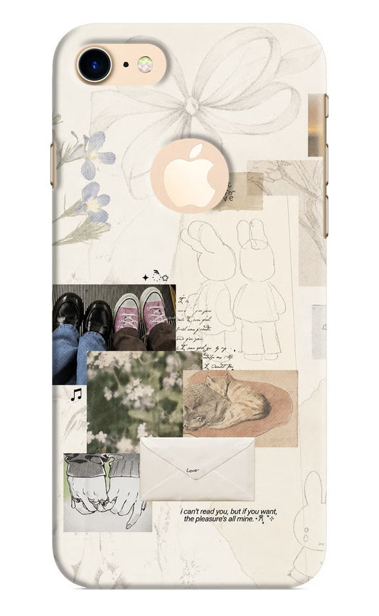 Soft Aesthetic iPhone 8 Logocut Back Cover