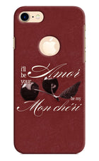 Velvet Cherry iPhone 8 Logocut Hard Case Back Cover by Casekaro