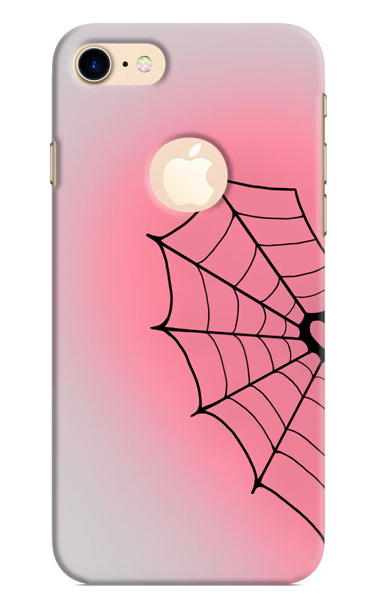 Pink Web iPhone 8 Logocut Hard Case Back Cover by Casekaro