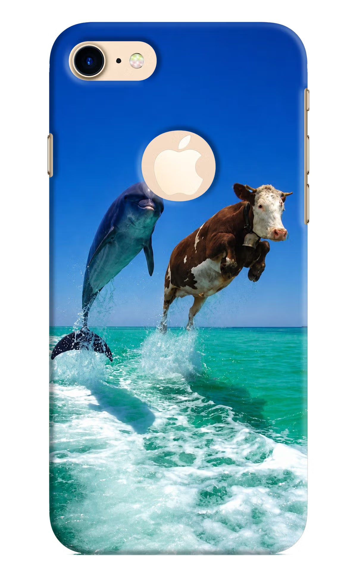 Dolphin vs Cow iPhone 8 Logocut Back Cover