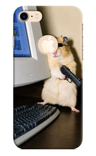 Hacker Hamster iPhone 8 Logocut Hard Case Back Cover by Casekaro