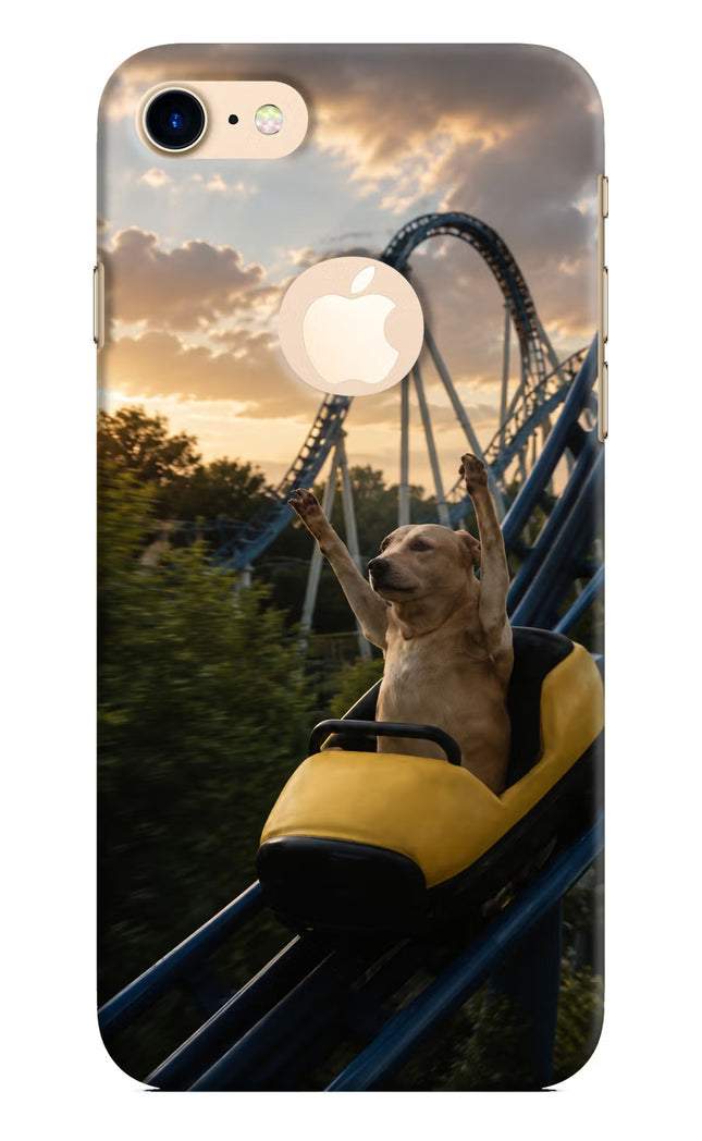 Rollercoaster Dog iPhone 8 Logocut Hard Case Back Cover by Casekaro