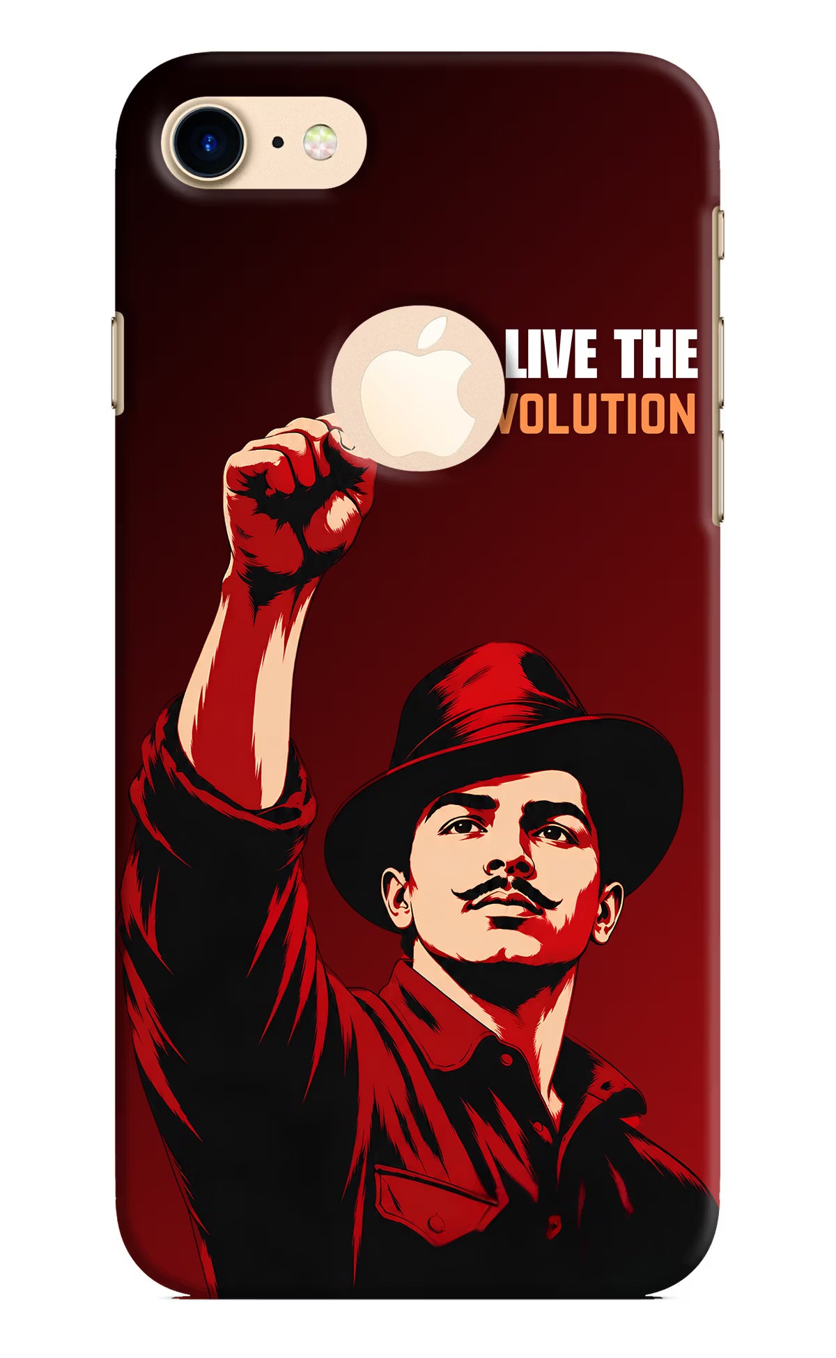 Bhagat Singh Revolution iPhone 8 Logocut Back Cover