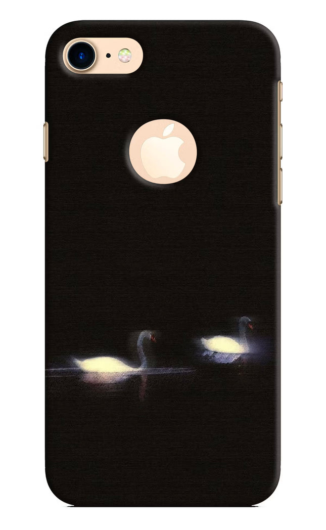 Silent Swans iPhone 8 Logocut Hard Case Back Cover by Casekaro