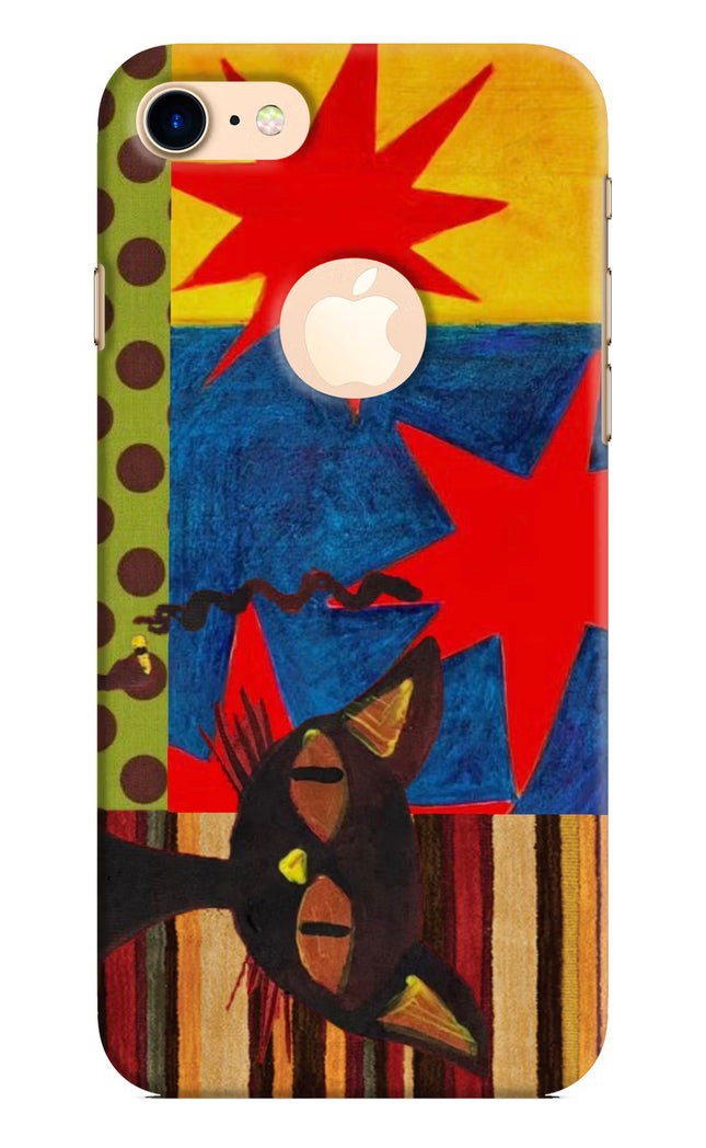 Pop Cat iPhone 8 Logocut Hard Case Back Cover by Casekaro