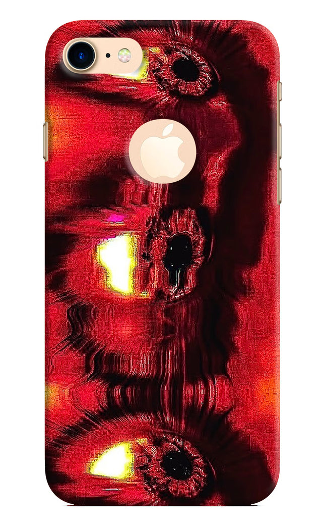 Fire Eye iPhone 8 Logocut Hard Case Back Cover by Casekaro