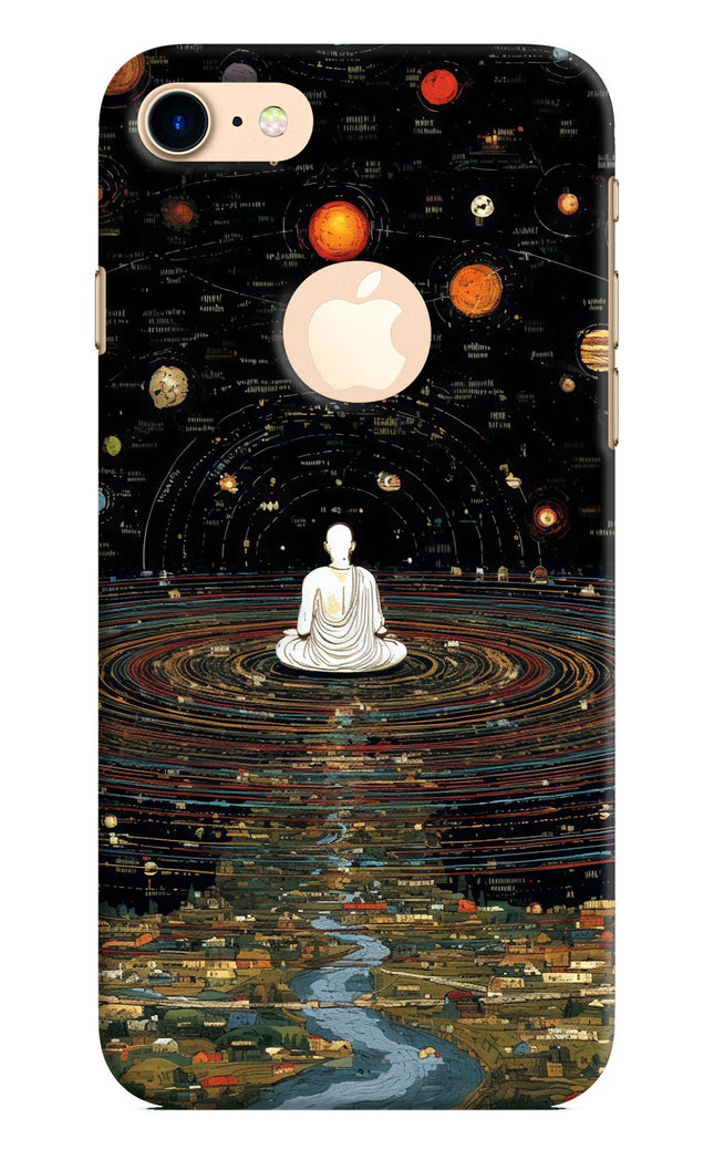 Space Monk iPhone 8 Logocut Hard Case Back Cover by Casekaro