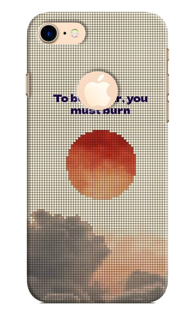 Pixel Sun iPhone 8 Logocut Hard Case Back Cover by Casekaro