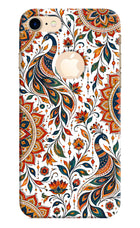 White Mayura iPhone 8 Logocut Hard Case Back Cover by Casekaro