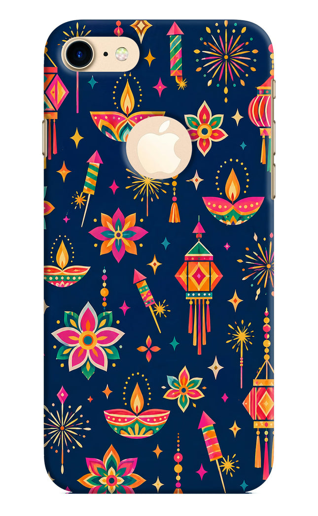 Festive Pop iPhone 8 Logocut Hard Case Back Cover by Casekaro