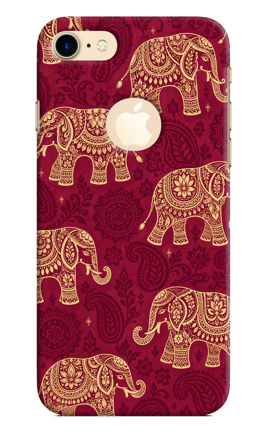 Maroon Elephant iPhone 8 Logocut Back Cover, Hard case