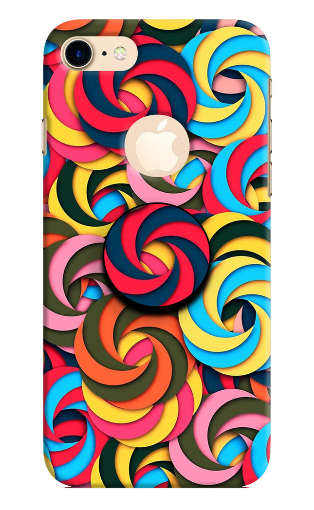 Spiral Pattern iPhone 8 Logocut Pop Case by Casekaro