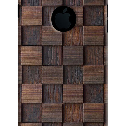 Wooden Cube Design iPhone 7 Plus Logocut Hard Case Back Cover by Casekaro