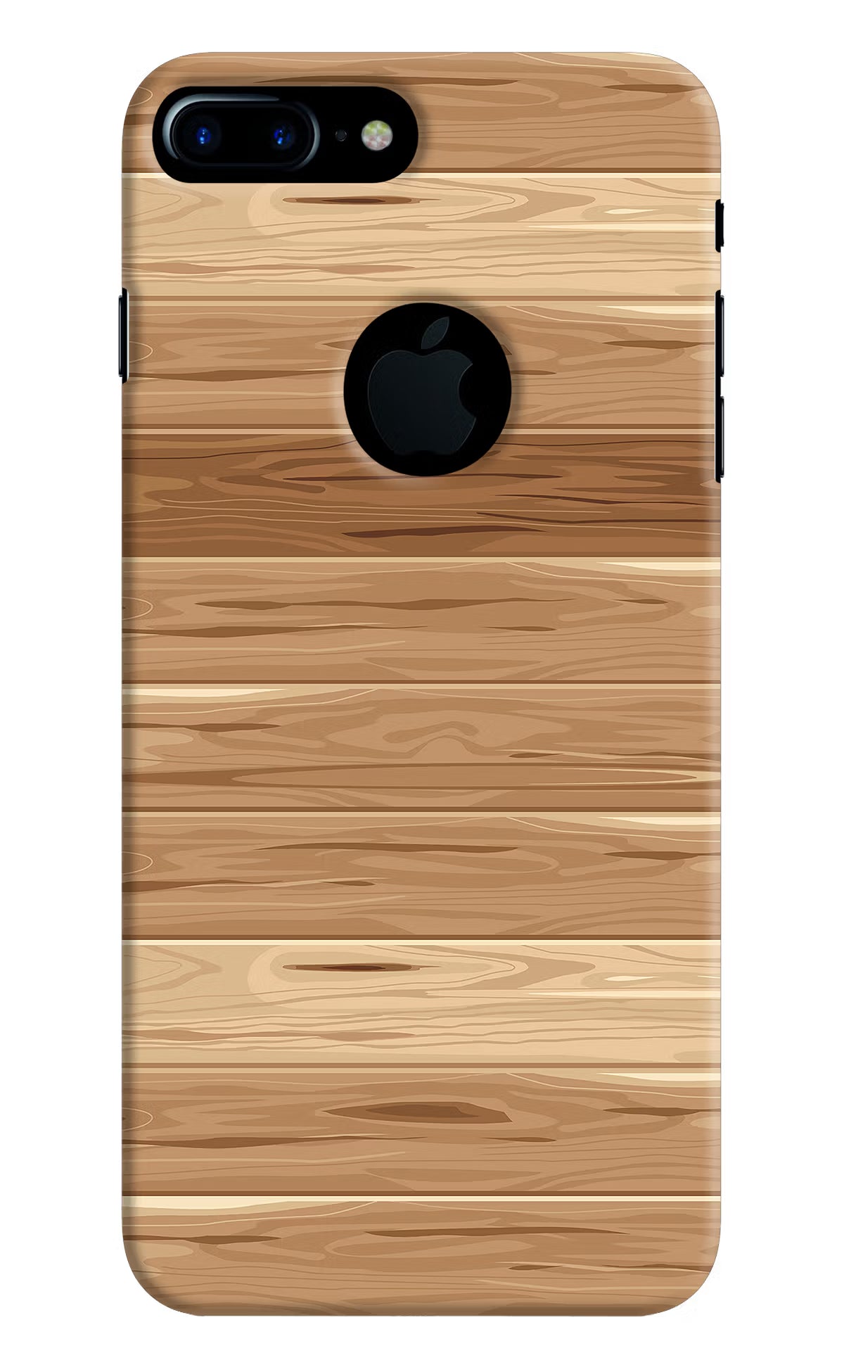 Wooden Vector iPhone 7 Plus Logocut Hard Case Back Cover by Casekaro