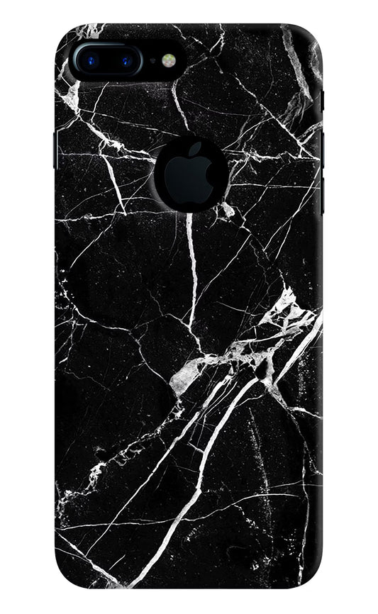 Black Marble Pattern iPhone 7 Plus Logocut Hard Case Back Cover by Casekaro