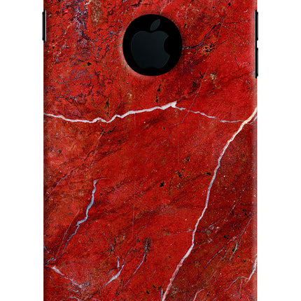 Red Marble Design iPhone 7 Plus Logocut Hard Case Back Cover by Casekaro