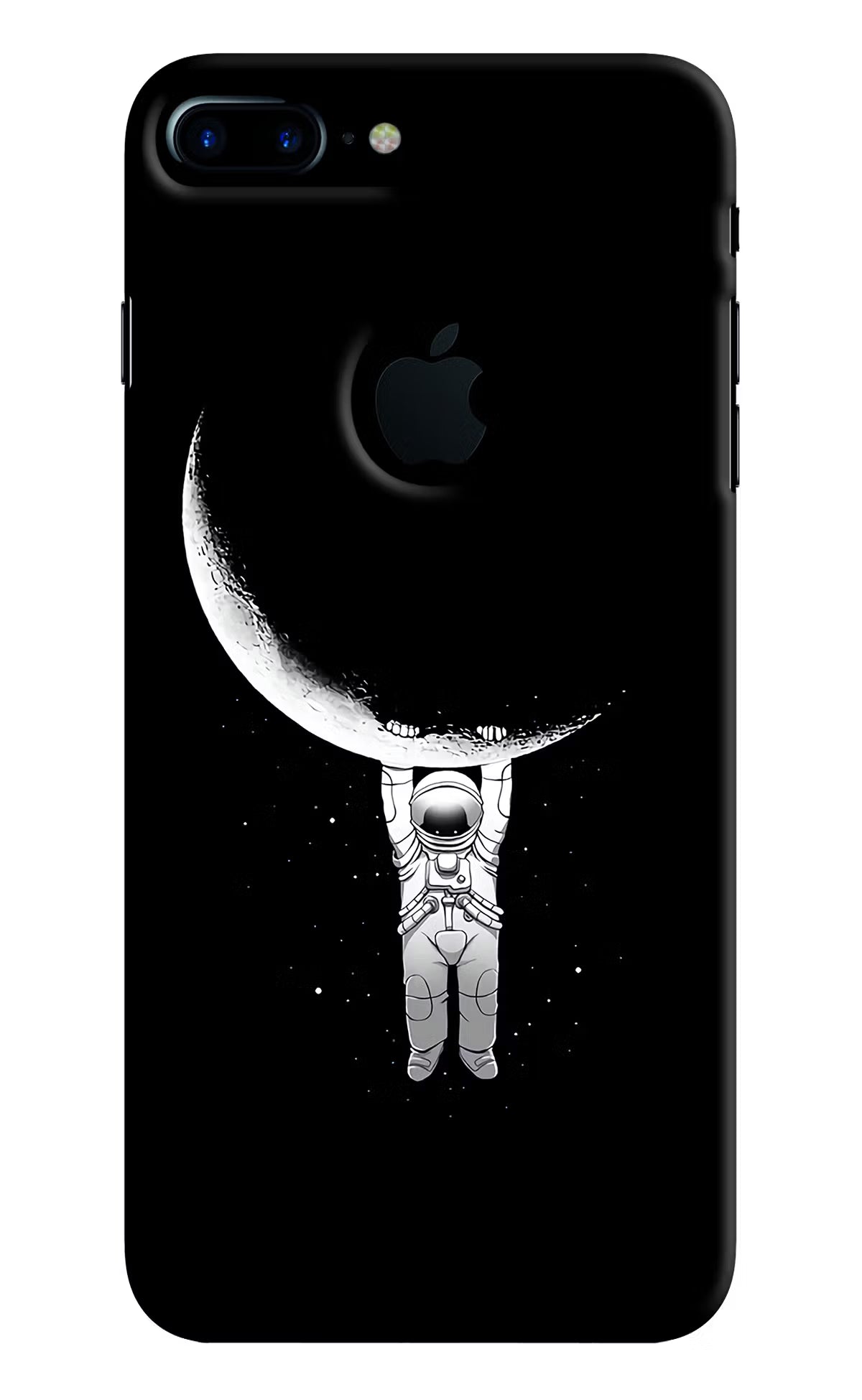 Moon Space iPhone 7 Plus Logocut Hard Case Back Cover by Casekaro