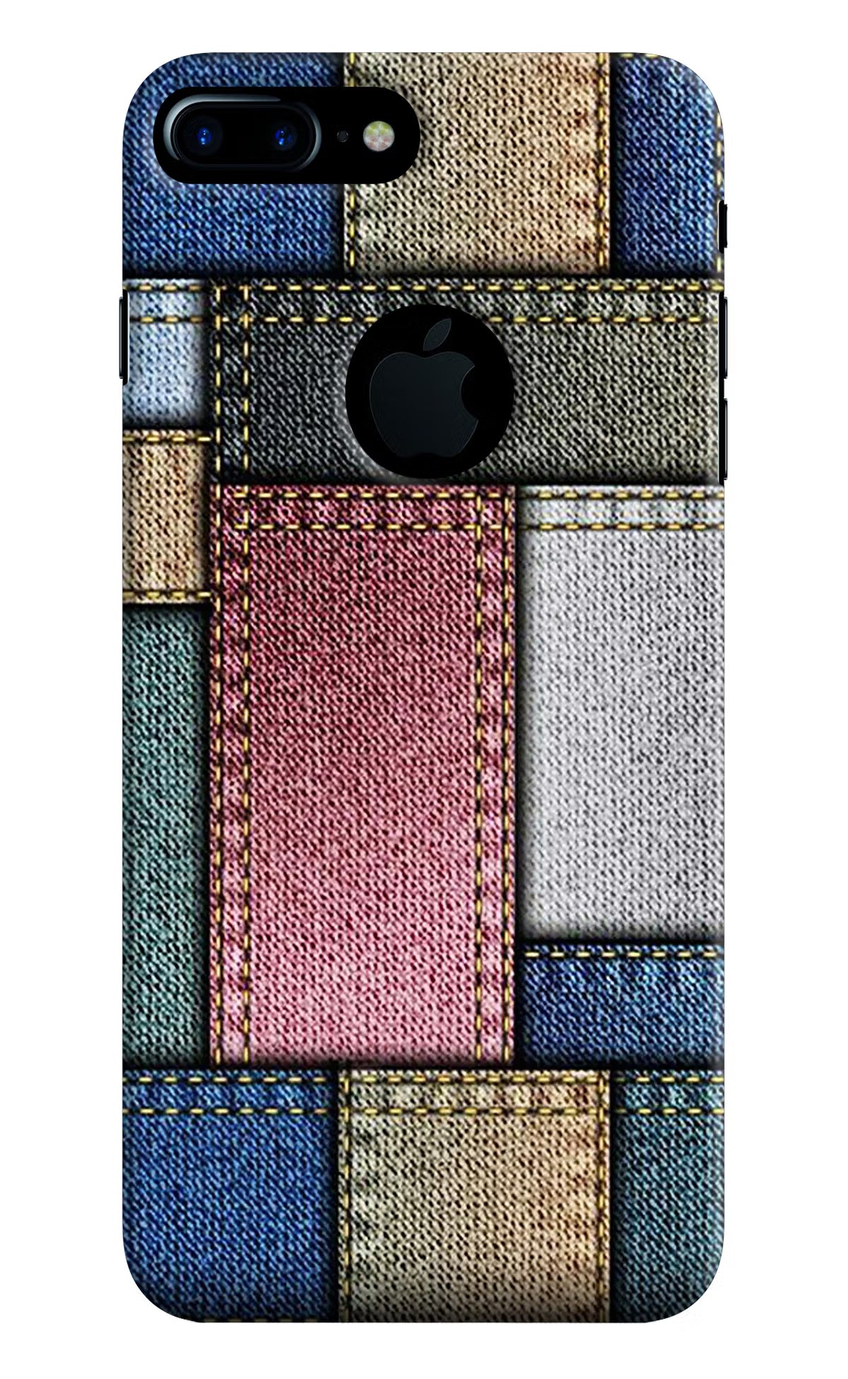 Multicolor Jeans iPhone 7 Plus Logocut Hard Case Back Cover by Casekaro