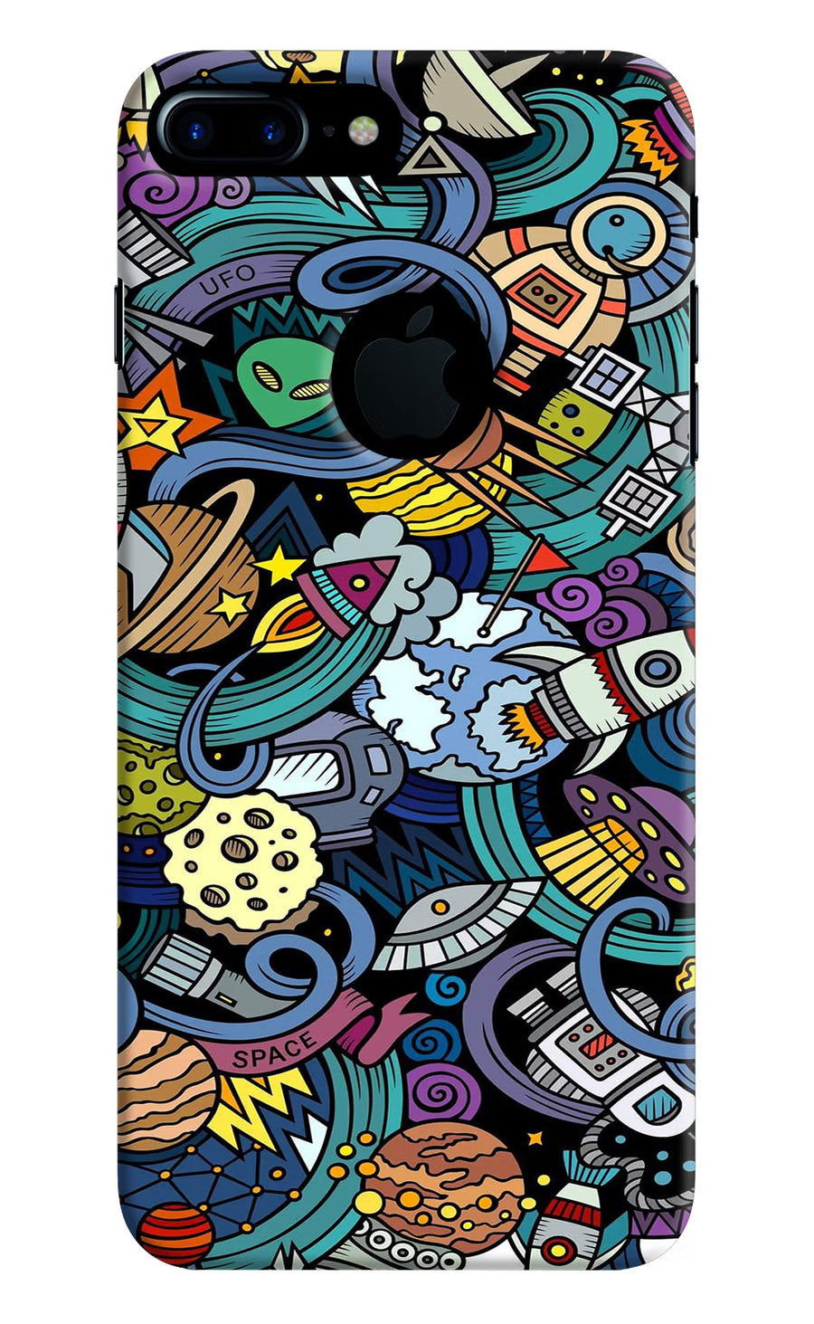 Space Abstract iPhone 7 Plus Logocut Back Cover, Hard case