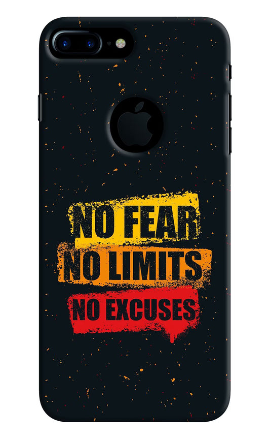 No Fear No Limits No Excuse iPhone 7 Plus Logocut Hard Case Back Cover by Casekaro