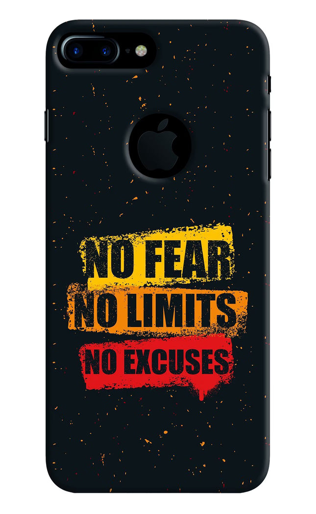 No Fear No Limits No Excuse iPhone 7 Plus Logocut Hard Case Back Cover by Casekaro