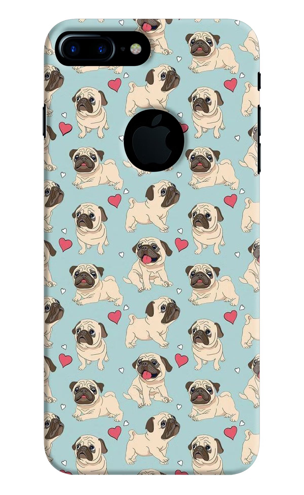 Pug Dog iPhone 7 Plus Logocut Hard Case Back Cover by Casekaro