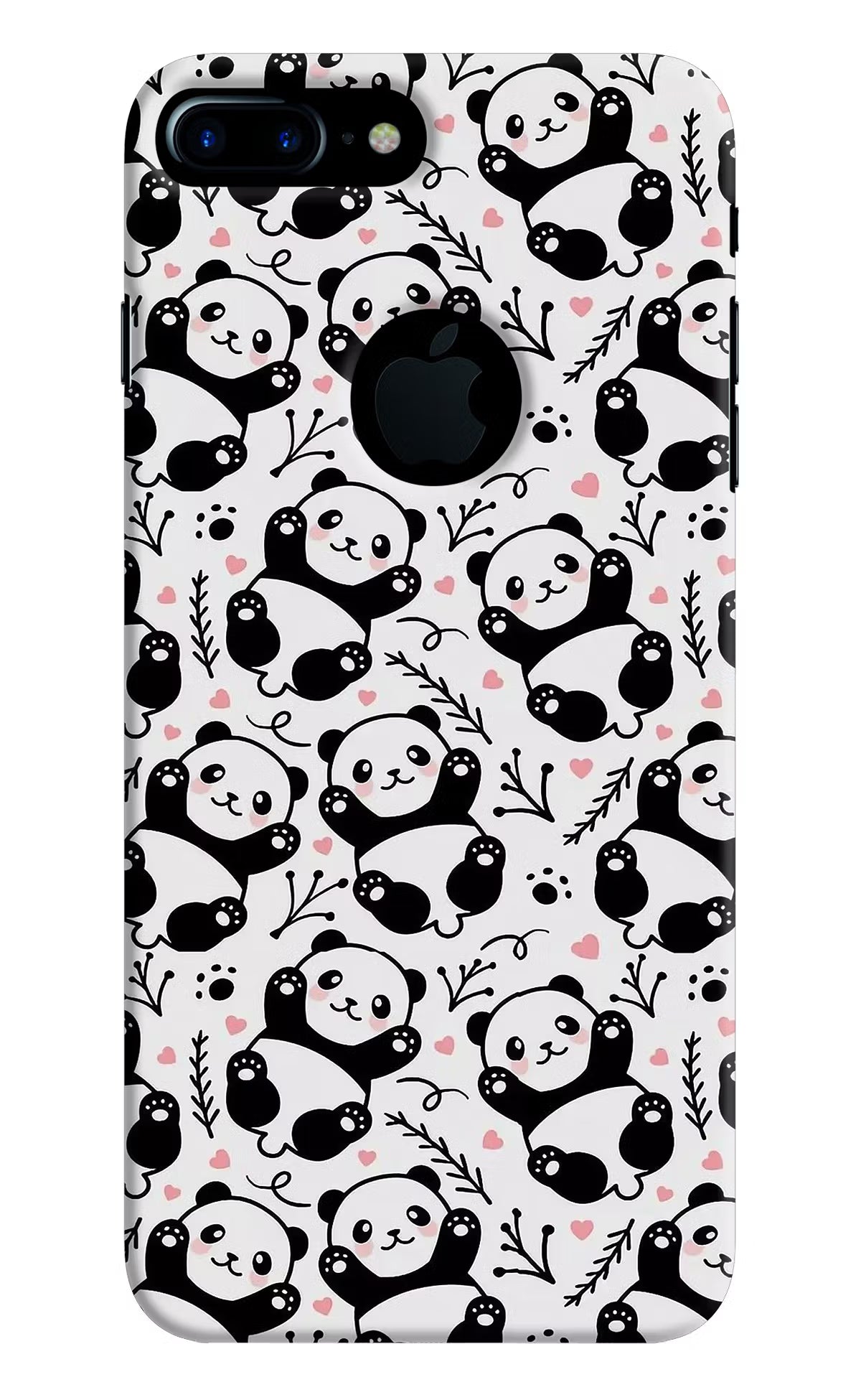 Cute Panda iPhone 7 Plus Logocut Hard Case Back Cover by Casekaro