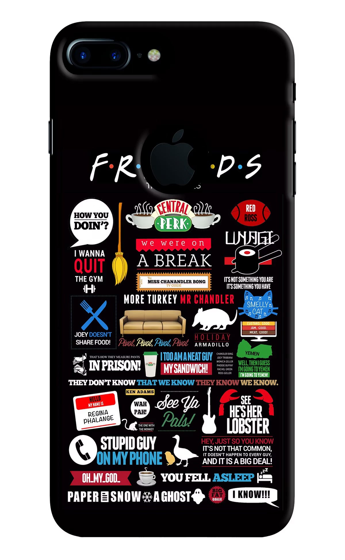 FRIENDS iPhone 7 Plus Logocut Hard Case Back Cover by Casekaro