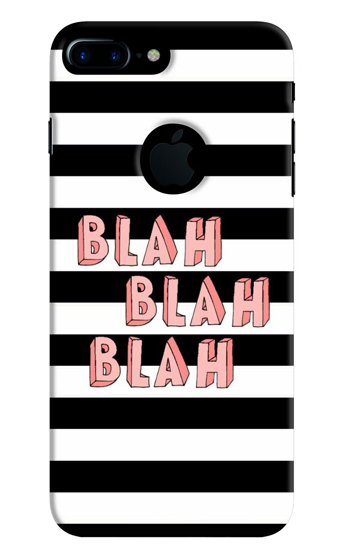 Blah Blah Blah iPhone 7 Plus Logocut Hard Case Back Cover by Casekaro