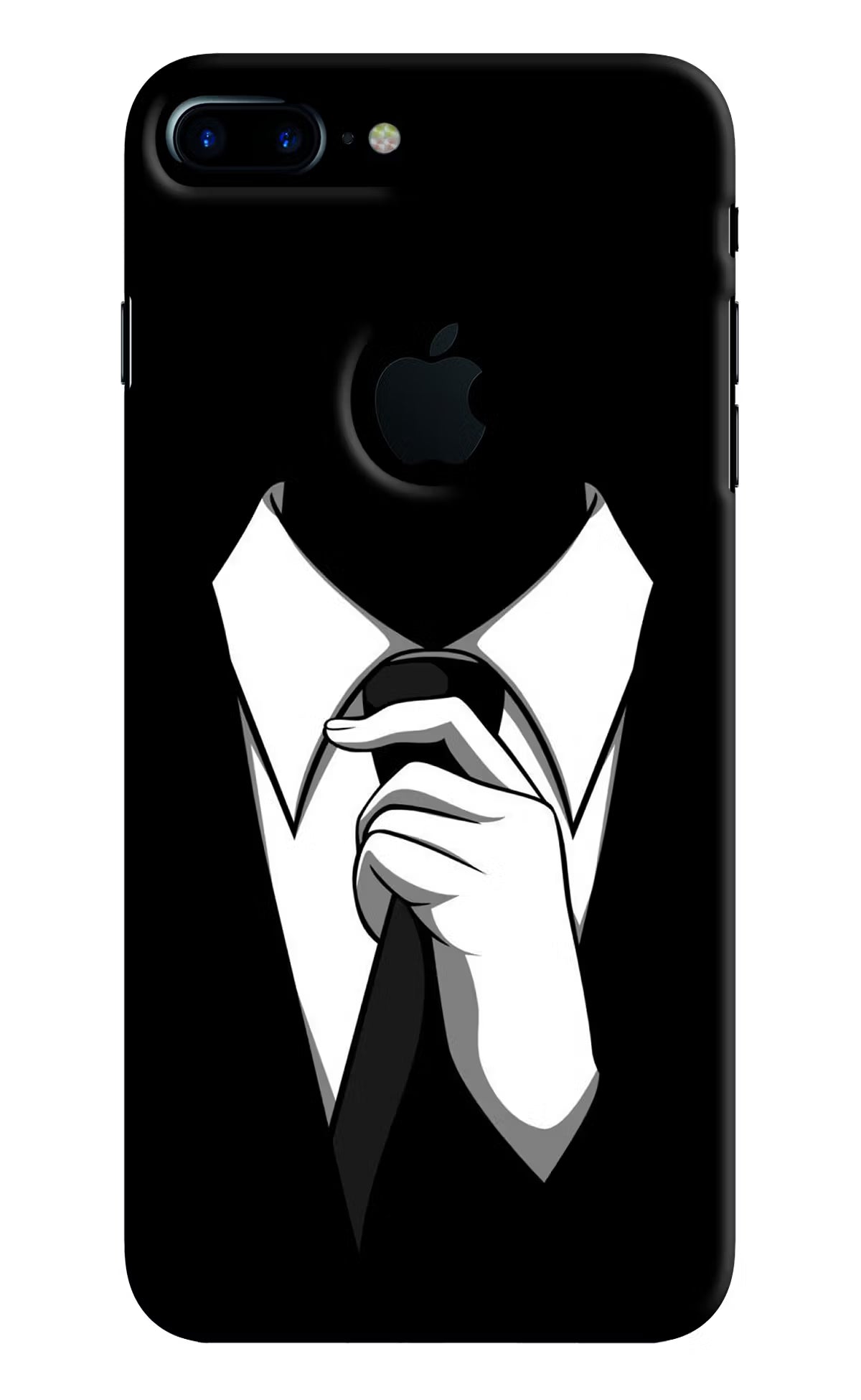 Black Tie iPhone 7 Plus Logocut Hard Case Back Cover by Casekaro