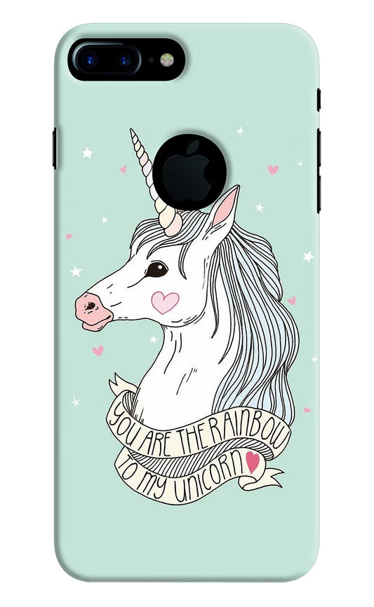 Unicorn Wallpaper iPhone 7 Plus Logocut Hard Case Back Cover by Casekaro