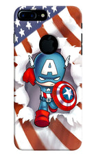 Captain America iPhone 7 Plus Logocut Hard Case Back Cover by Casekaro