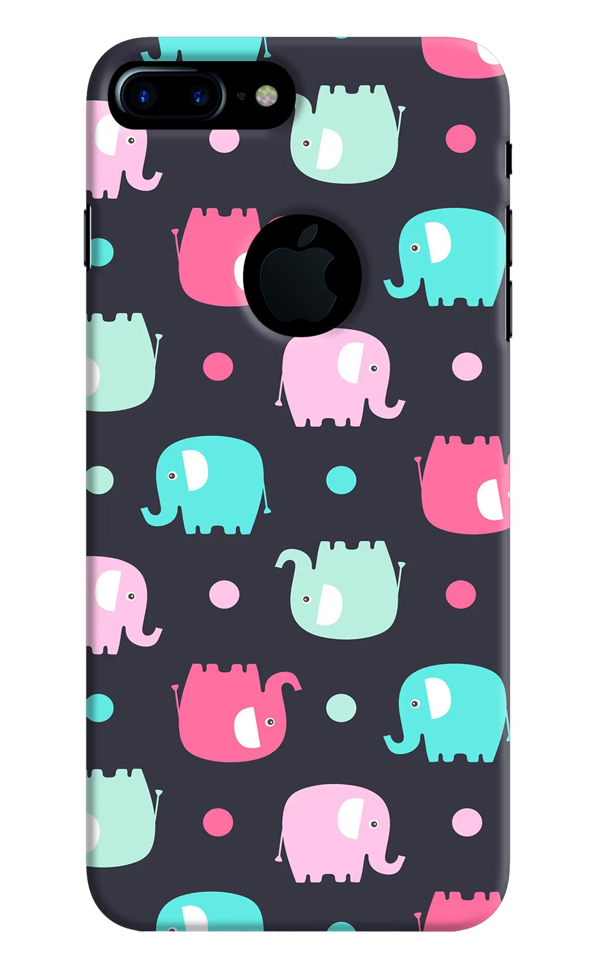 Elephants iPhone 7 Plus Logocut Hard Case Back Cover by Casekaro