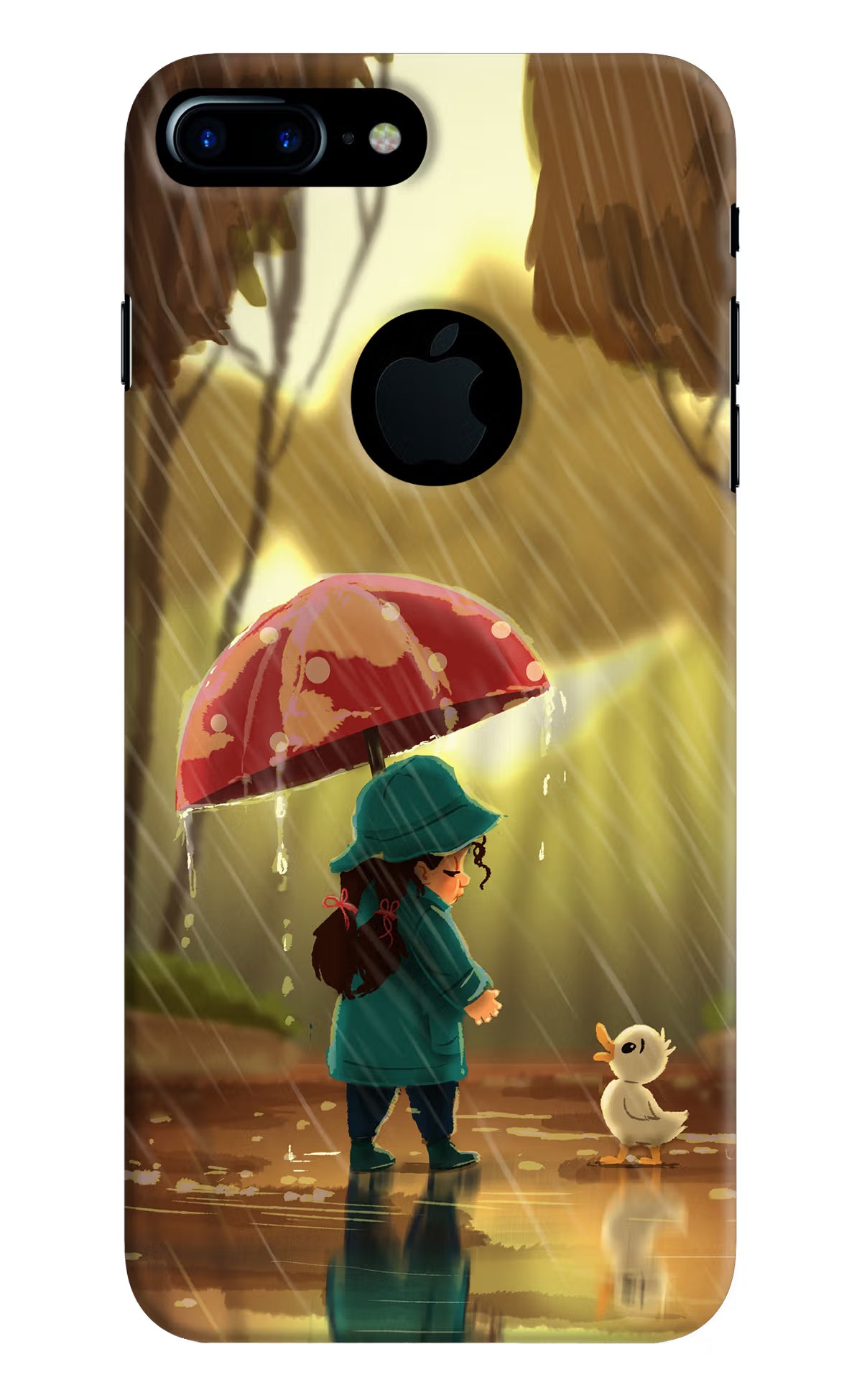 Rainy Day iPhone 7 Plus Logocut Hard Case Back Cover by Casekaro