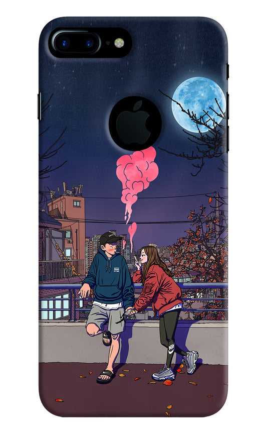 Chilling Couple iPhone 7 Plus Logocut Hard Case Back Cover by Casekaro