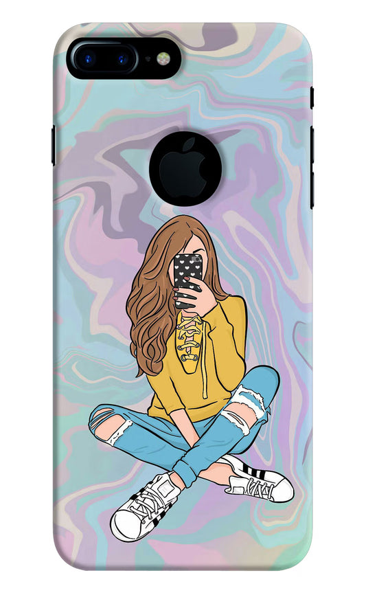Selfie Girl iPhone 7 Plus Logocut Hard Case Back Cover by Casekaro