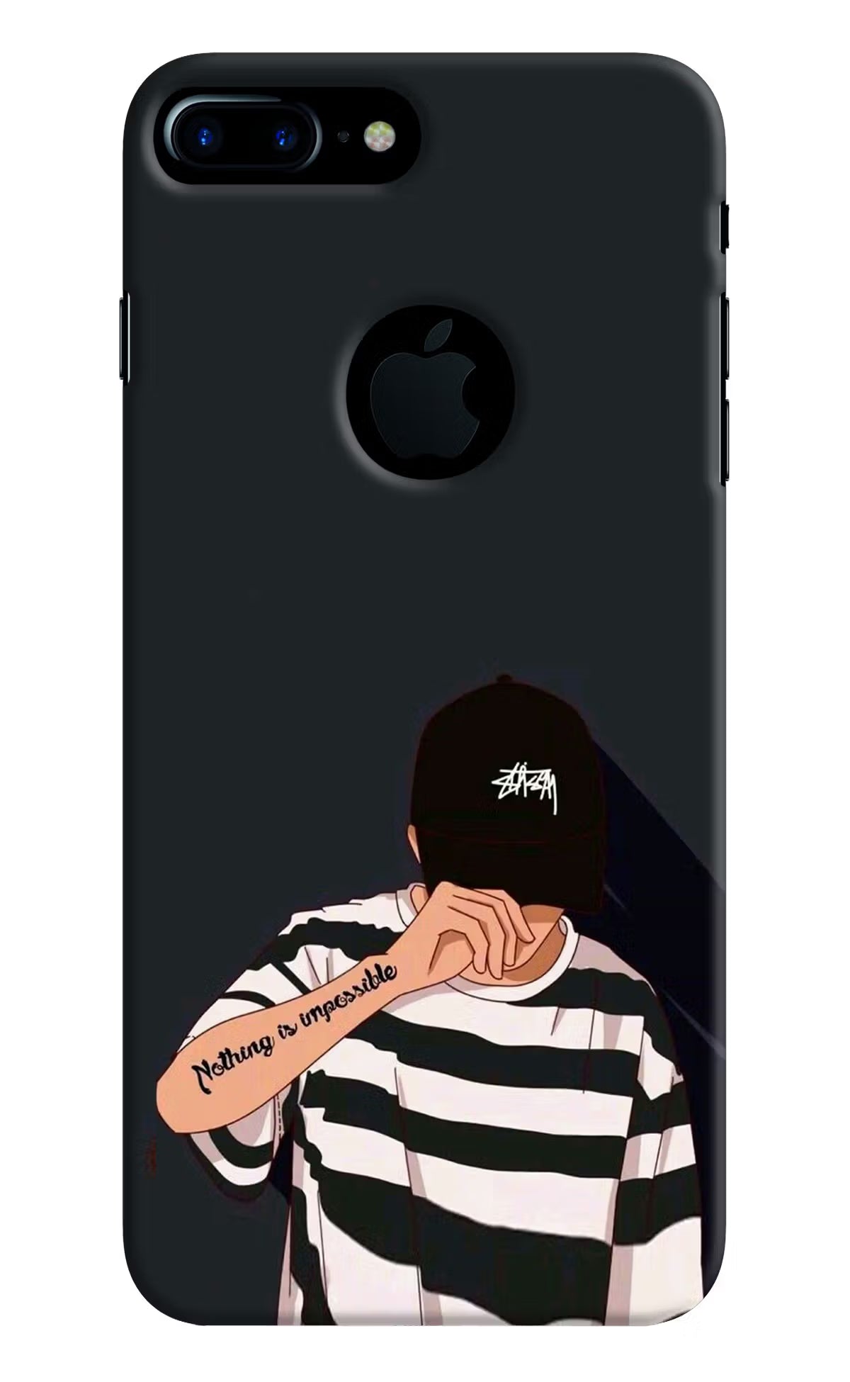Aesthetic Boy iPhone 7 Plus Logocut Hard Case Back Cover by Casekaro