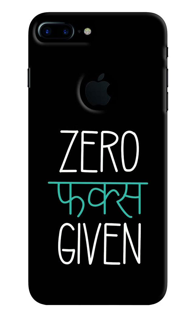Zero Fucks Given iPhone 7 Plus Logocut Hard Case Back Cover by Casekaro