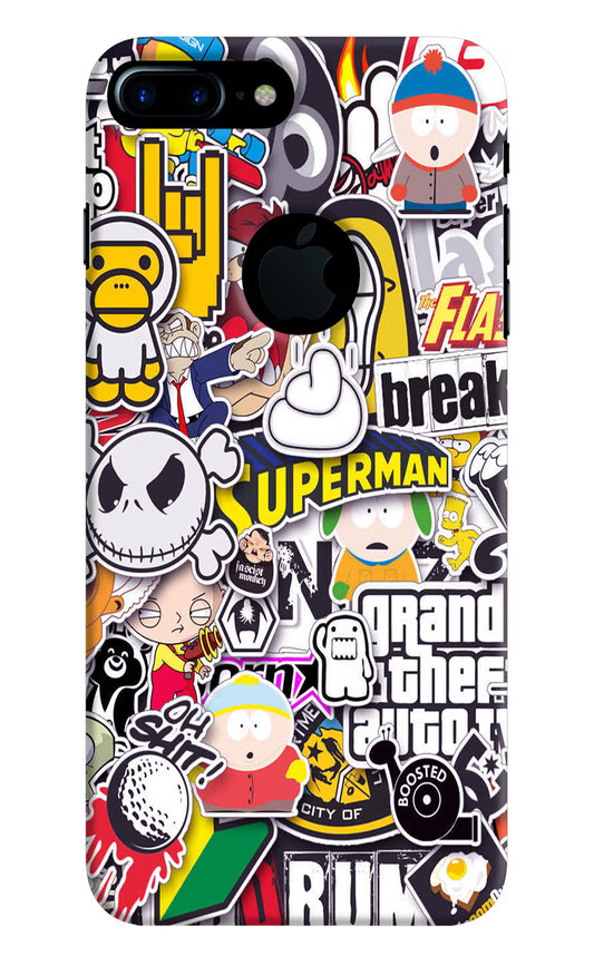Sticker Bomb iPhone 7 Plus Logocut Hard Case Back Cover by Casekaro