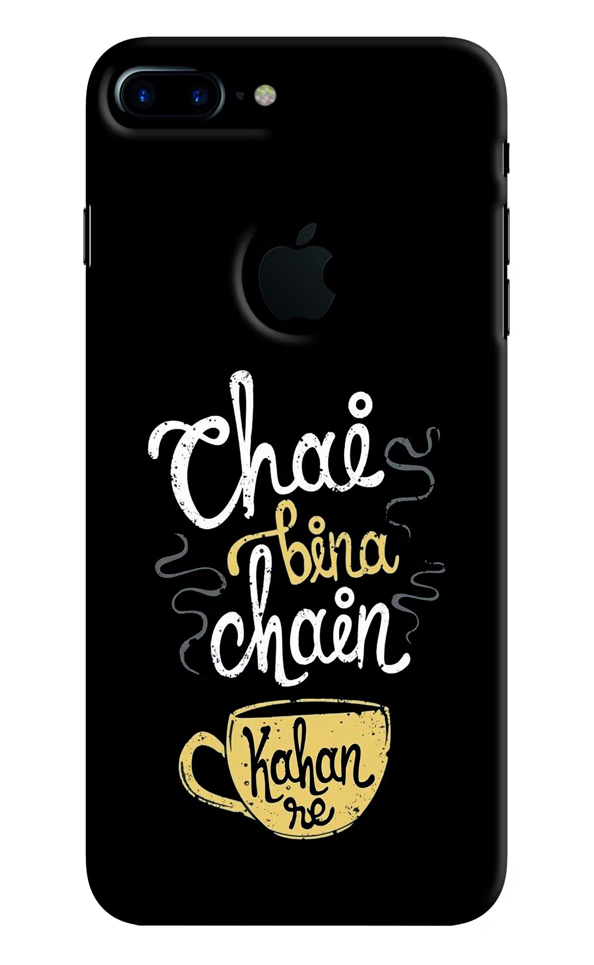 Chai Bina Chain Kaha Re iPhone 7 Plus Logocut Hard Case Back Cover by Casekaro