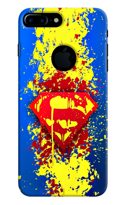 Superman logo iPhone 7 Plus Logocut Hard Case Back Cover by Casekaro