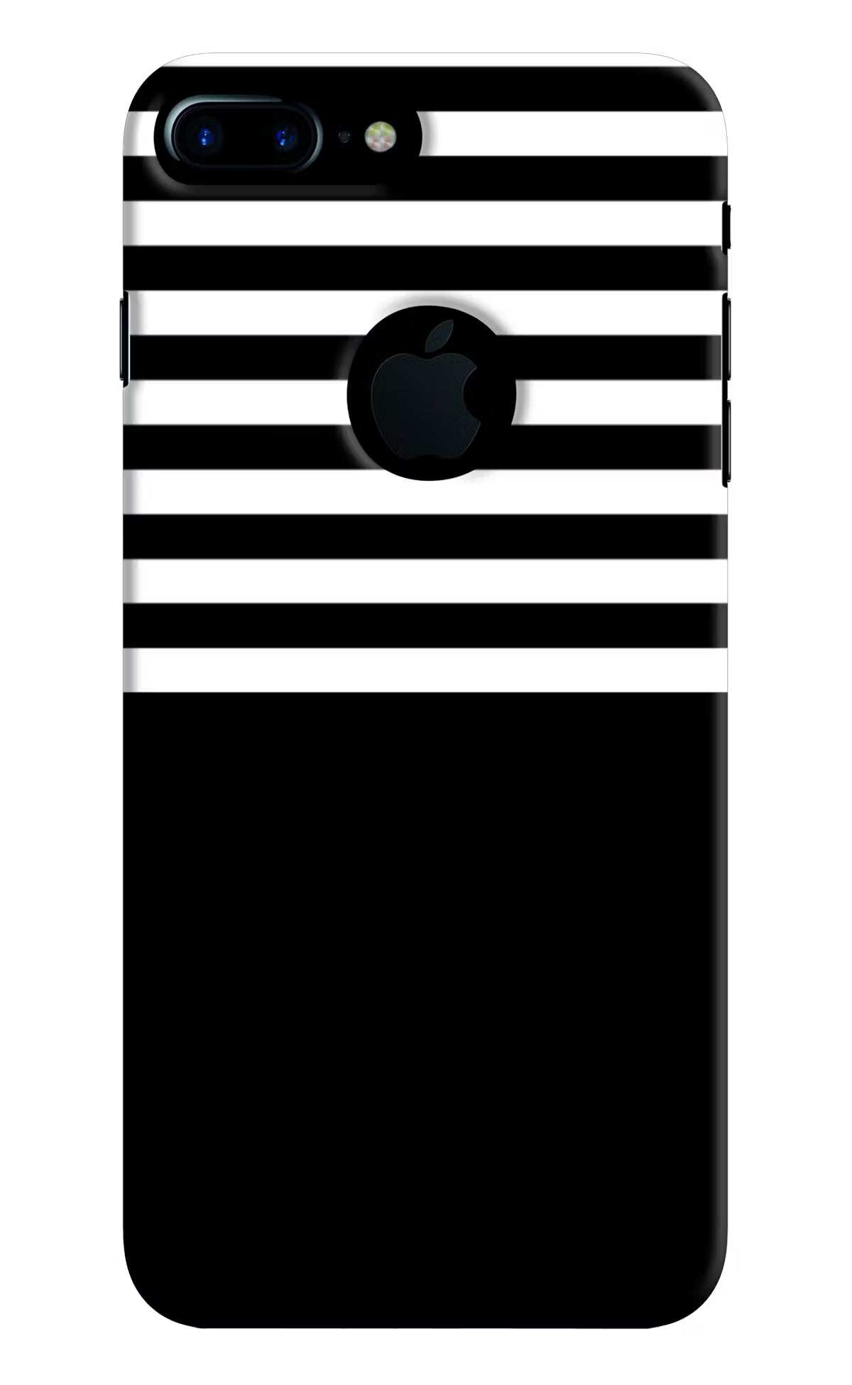 Black and White Print iPhone 7 Plus Logocut Hard Case Back Cover by Casekaro